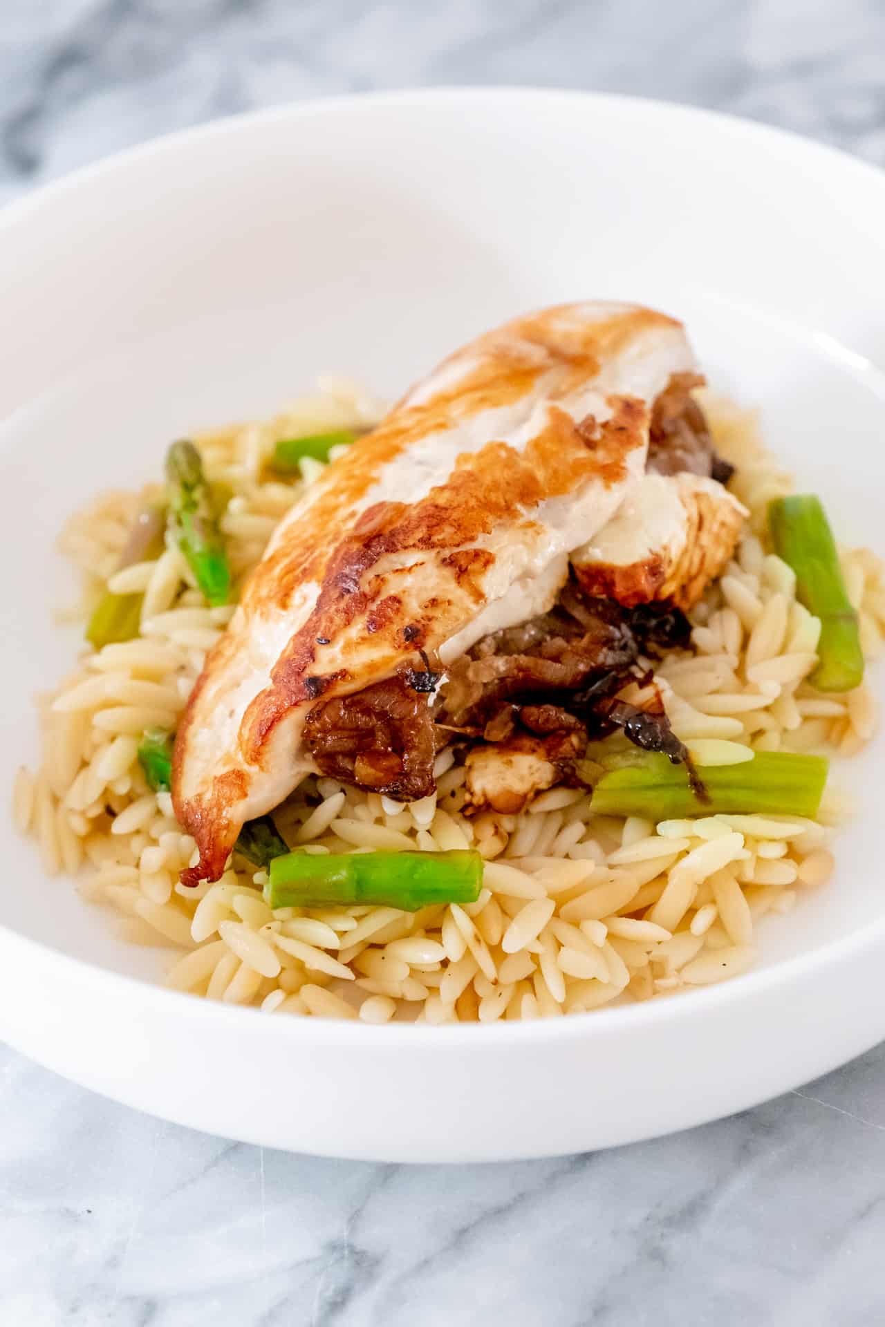 Stuffed Chicken Breast with Feta and Caramelised Onions