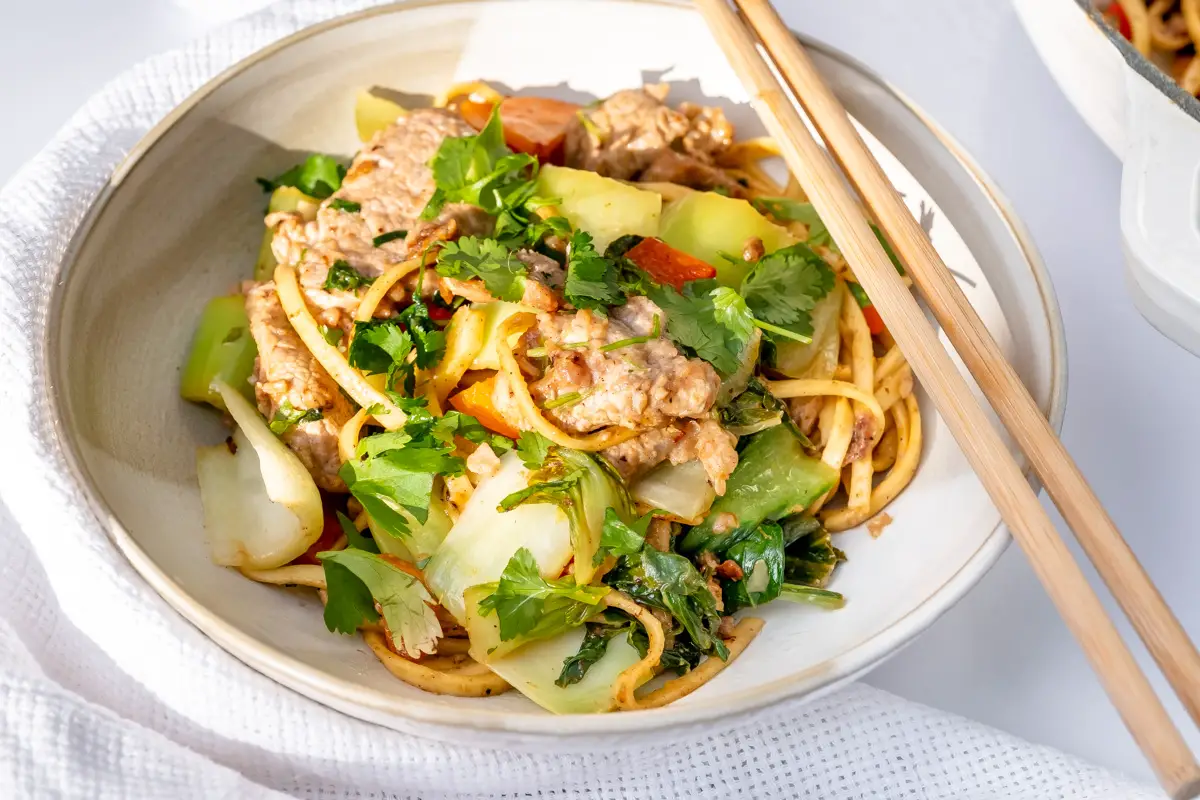 Hoisin Pork Noodle Stir Fry - The Dinner App